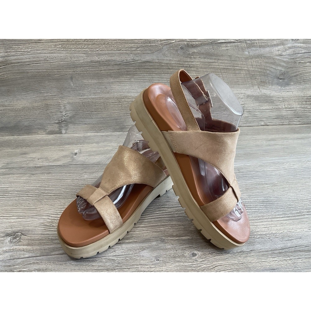 Vionic Womens Alondra Lug Gold Metallic Adjustable Ankle Strap Sandal Size 9.5 M - Picture 4 of 15